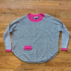 Zaket & Plover Striped Knit Top with Pink Trim